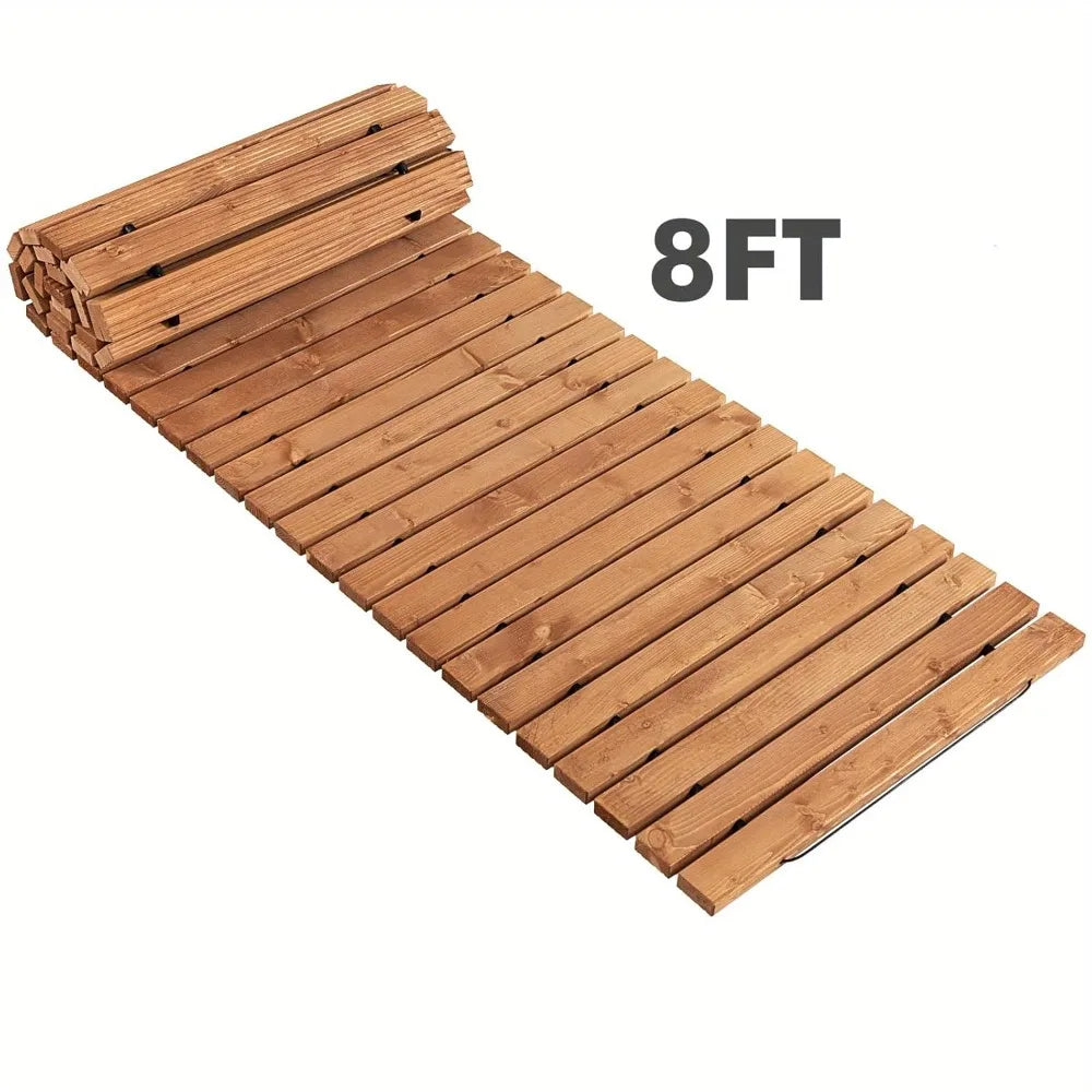 High Quality Weather Resistant Non-Slip Fir Wood Rollout Walkway Path.