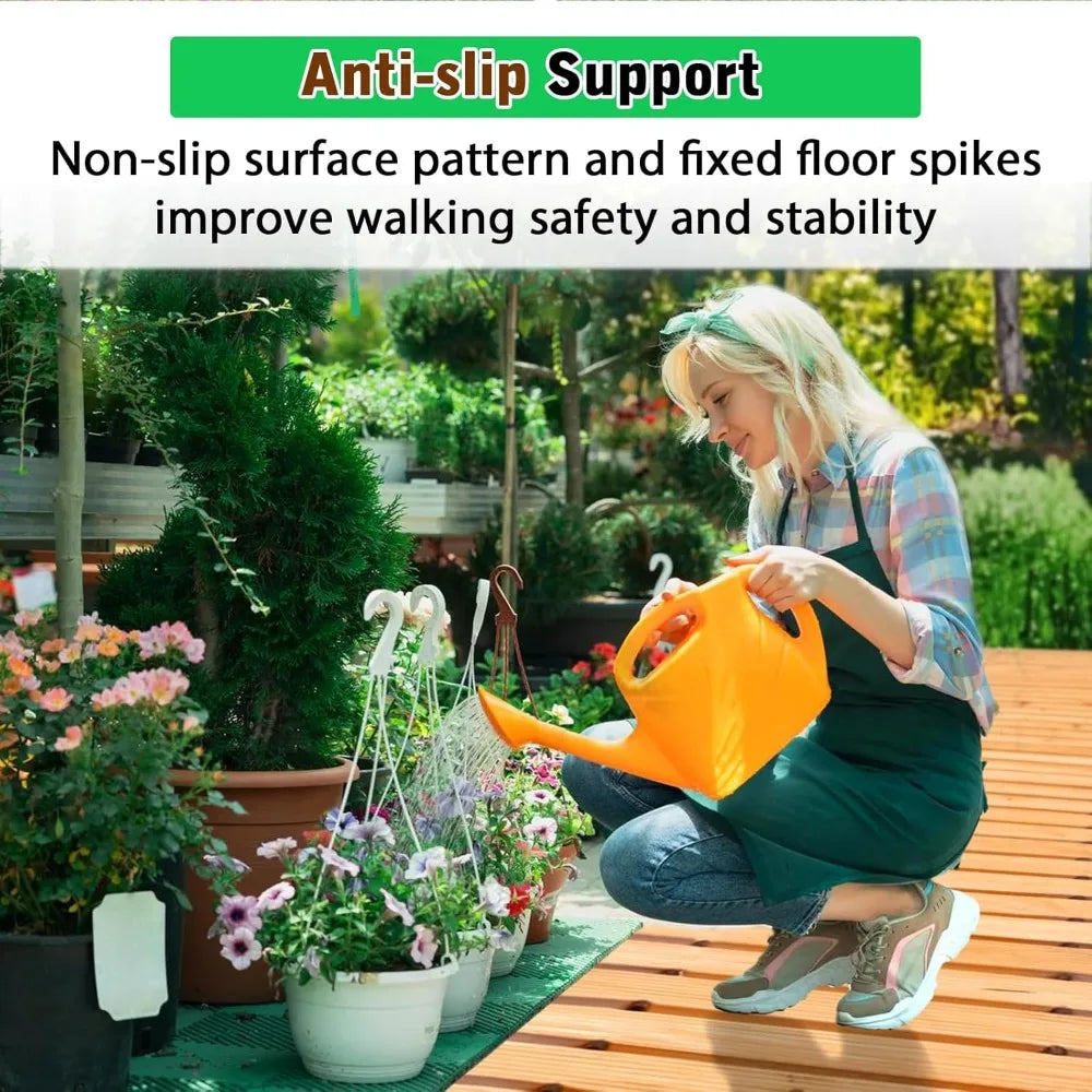 Extra-Wide Rollout Walkway Path w/ Solid Wood Slats + Steel Wire PVC.