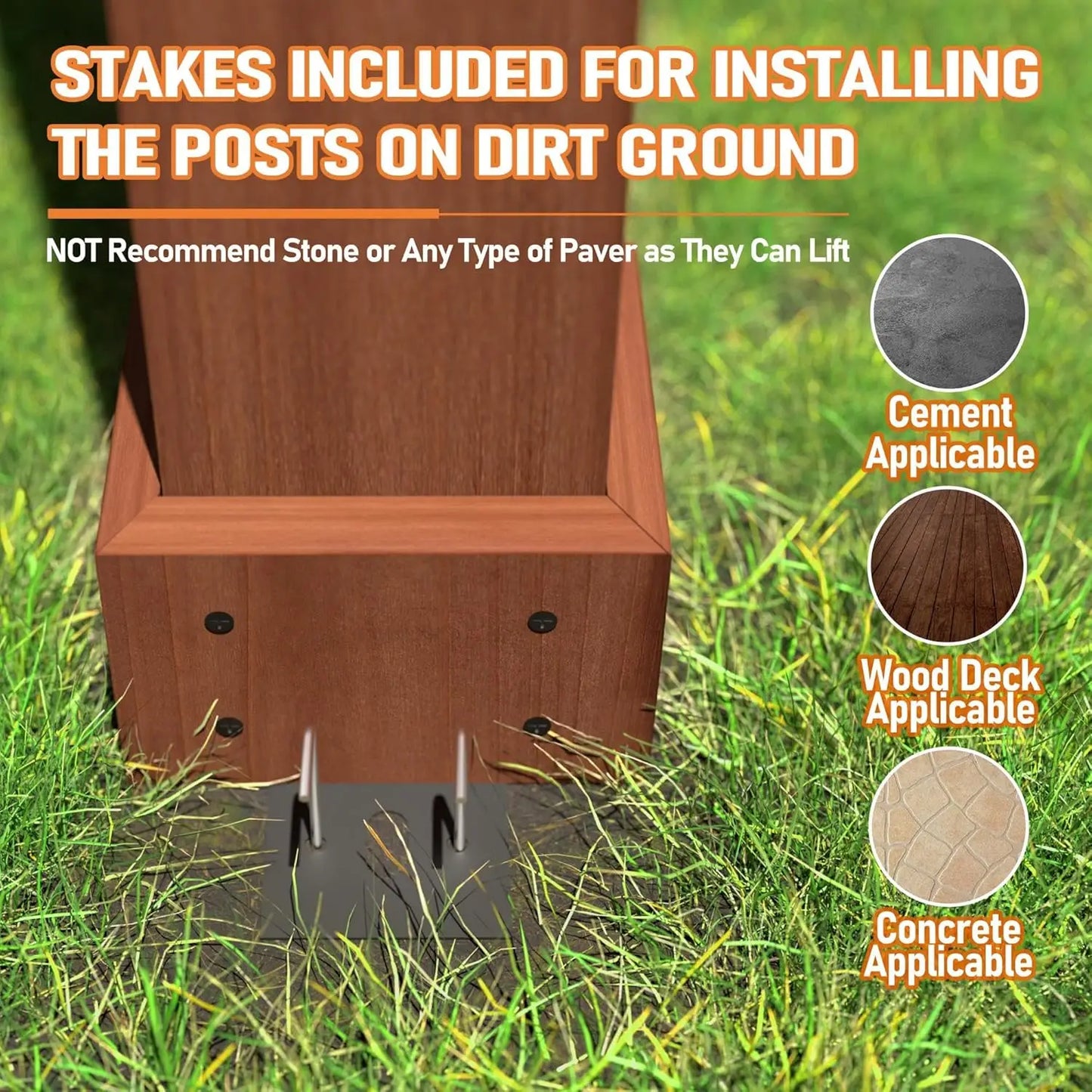 10x12 Gazebo Pergola w/ Stakes, Curved Top + Old Cedar Wood Weather Resistant Stain.
