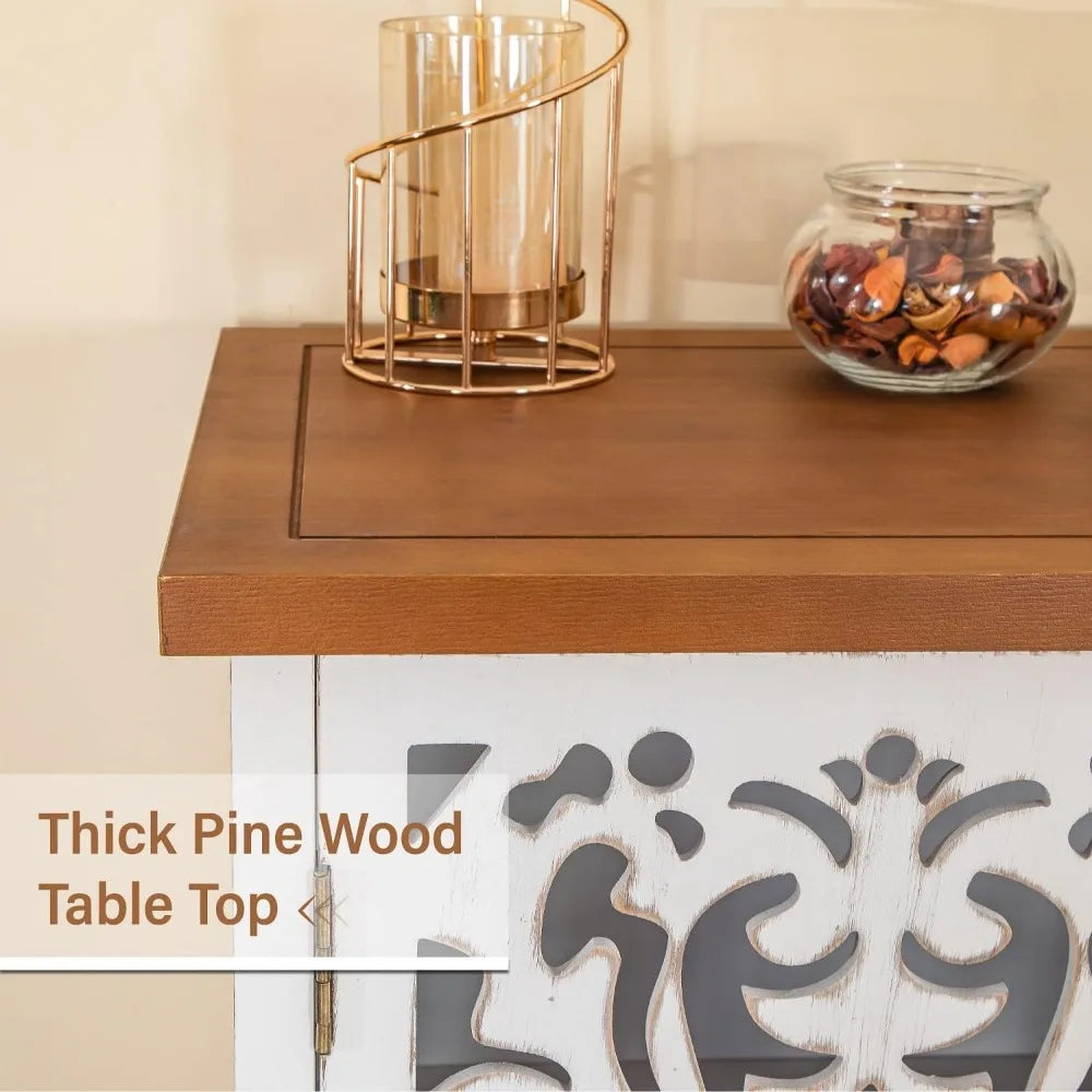 Accent Cabinet or Dining Sideboard Buffet w/ Shelf Storage + Doors.