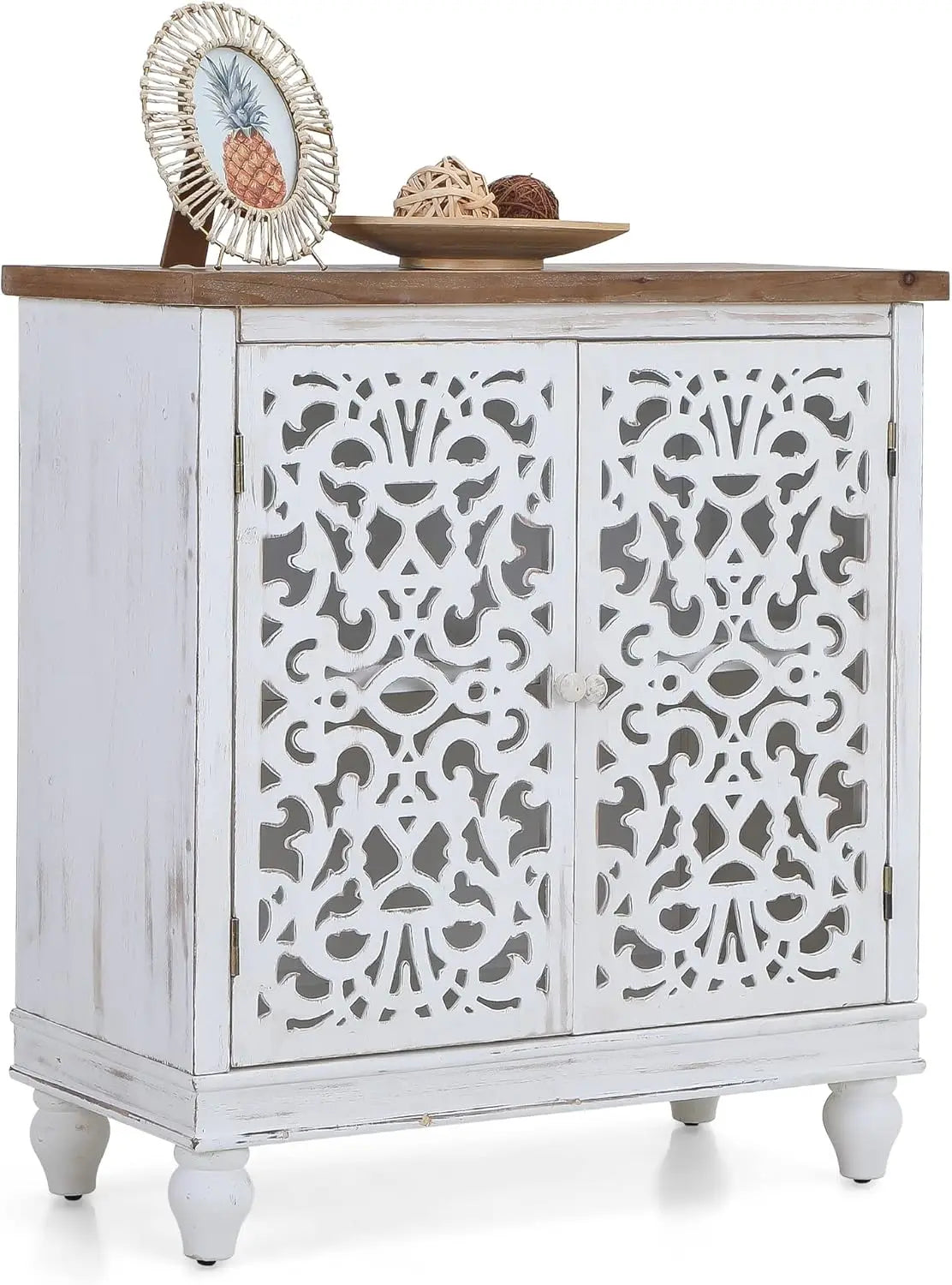 Accent Cabinet or Dining Sideboard Buffet w/ Shelf Storage + Doors.